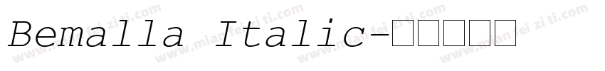 Bemalla Italic字体转换